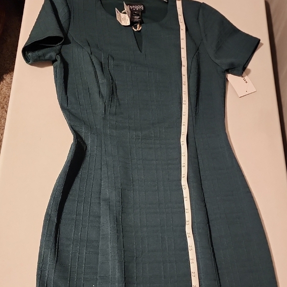 NWT Enfocus Studio Green Ribbed Sheath Midi Dress - Picture 8 of 10